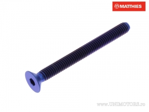 Screw cap countersunk Allen bolt Pro Bolt M4 x 0.70 x 40 mm blue titanium - JM