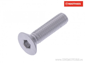 Screw cap countersunk Allen bolt Pro Bolt M5 x 0.80 x 25 mm silver aluminum - JM