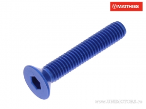 Screw cap countersunk Allen bolt Pro Bolt M5 x 0.80 x 35 mm aluminum blue - JM