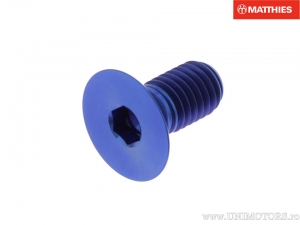 Screw cap countersunk Allen bolt Pro Bolt M8 x 1.25 x 16 mm titanium blue - JM