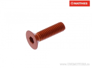 Screw cap countersunk allen Pro Bolt M4 x 0.70 x 15 mm orange aluminum - JM