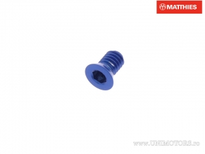 Screw cap countersunk Allen Pro Bolt M4 x 0.70 x 6 mm aluminum blue - JM