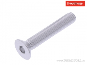 Screw cap countersunk Allen Pro Bolt M5 x 0.80 x 35 mm silver aluminum - JM