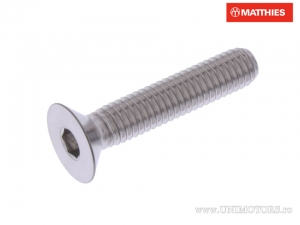 Screw cap countersunk Allen Pro Bolt M6 x 1.00 x 30 mm stainless steel A4 silver - JM