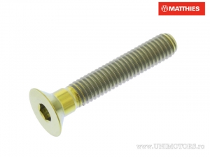 Screw cap countersunk allen Pro Bolt M6 x 1.00 x 35 mm titanium gold - JM