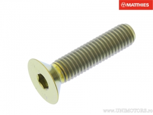 Screw cap countersunk socket head Pro Bolt M8 x 1.25 x 35 mm titanium gold - JM