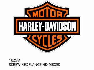 SCREW HEX FLANGE HD M8X90 - 1025M - Harley-Davidson