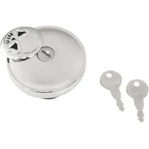 Screw-In Locking Skull Gas Cap - Chrome - 07030688