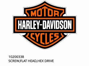 SCREW,FLAT HEAD,HEX DRIVE - 10200338 - Harley-Davidson
