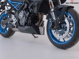 Scudo motore - materiale: alluminio - colore: nero/argento - Suzuki GSX-8S ('22-) - SW-Motech
