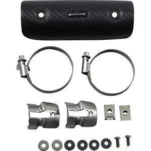 Scut termic universal cu prindere - lungime: mare - material: carbon - culoare: negru - Leo Vince