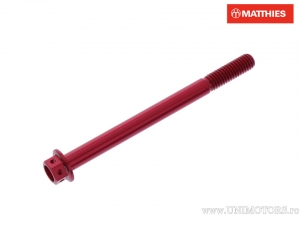 Sechskantkappe Schraube Pro Bolt M6 x 1.00 x 75 mm Aluminium Racing Rot - JM