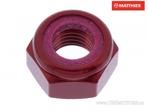Selbstsichernde Mutter Pro Bolt M10 x 1.25 mm rot eloxiert - JM