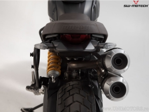 Set borsa laterale sinistra Legend Gear LC2 (13,5L) e supporto SLC - nero-marrone - modelli Ducati Scrambler - SW-Motech