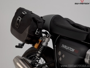 Set borse laterali Legend Gear LC1 (2x9,8L) e supporti SLC - nero-marrone - Triumph Thruxton RS ('19-) - SW-Motech