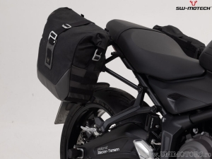 Set borse laterali Legend Gear LC1 (2x9,8L) e supporti SLC - nero-marrone - Triumph Trident 660 ('21-) - SW-Motech