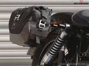 Set borse laterali Legend Gear LC2 e supporti SLC - 27,0L - nero-marrone - Harley-Davidson Dyna Wide Glide ('09-'17) - SW-Motech