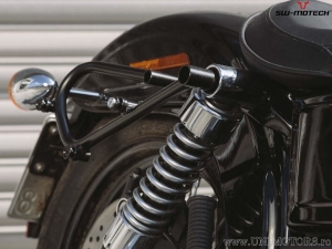 Set borse laterali Legend Gear LC2 e supporti SLC - 27,0L - nero-marrone - Harley-Davidson Dyna Wide Glide ('09-'17) - SW-Motech