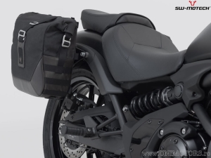 Set borse laterali Legend Gear LC2 e supporti SLC - 27,0L - nero-marrone - Kawasaki Vulcan S ('16-) - SW-Motech