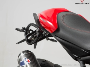 Set borse laterali Legend Gear LC2 / LC1 Black Edition e supporti SLC - Ducati Monster 1200/S ('16-) - SW-Motech