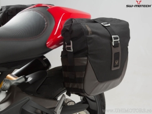Set borse laterali Legend Gear LC2 / LC1 Black Edition e supporti SLC - Ducati Monster 1200/S ('16-) - SW-Motech