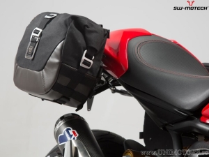 Set borse laterali Legend Gear LC2 / LC1 Black Edition e supporti SLC - Ducati Monster 797 ('16-) - SW-Motech