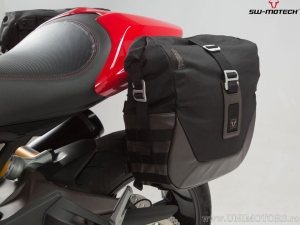 Set borse laterali Legend Gear LC2 / LC1 Black Edition e supporti SLC - Ducati Monster 797 ('16-) - SW-Motech