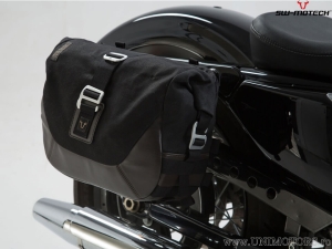 Set borse laterali Legend Gear LC2 / LC1 e supporti SLC - 23,3L - nero-marrone - Harley-Davidson modelli Sportster (04-) - SW-Mo