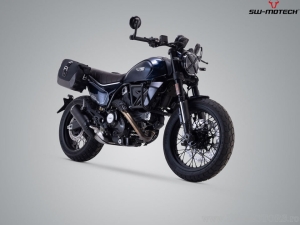 Set borse laterali Legend Gear LC2 / LC1 e supporti SLC - marrone - Ducati Scrambler Nightshift / Full Throttle ('23-) - SW-Mote