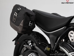 Set borse laterali Legend Gear LC2 / LC1 e supporti SLC - nero-marrone - Ducati modelli Scrambler ('18-) - SW-Motech