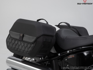Set borse laterali Legend Gear LH2 / LH1 e supporti SLH - 45,0L - Harley-Davidson Softail Slim ('17-) - SW-Motech