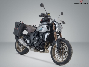Set borse laterali SysBag WP (impermeabile) M con supporti SLC e adattatori - CFMoto 700CL-X Heritage ('22-) - SW-Motech