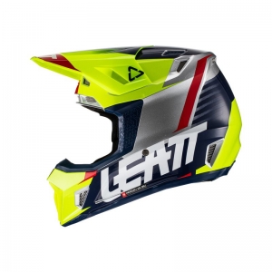Set casco e occhiali Moto 7.5 V22 lime: Taglia - XL
