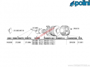 Set cilindru (diametru 57,5mm / 112cc) - 140.0058 - Polini