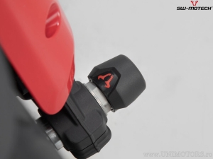 Set crashpad asse ruota anteriore - materiale: poliammide - nero - Ducati Multistrada V4 ('20-) - SW-Motech