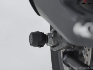 Set crashpad eje rueda trasera - material: poliamida - color: negro - Harley Davidson Pan America ('21-) - SW-Motech