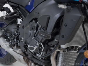 Set crashpad motore e carene - materiale: poliammide/alluminio - colore: nero/argento - Yamaha MT-10 ('21-) - SW-Motech