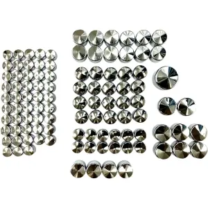 Set Deluxe Capace Șurub Motor - Crom, Argintiu - 24040982