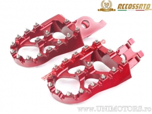 Set di scarichi enduro/cross rossi - Honda CR 125 R / CR 250 R / CRF 250 R / CRF 250 X / CRF 450 R / CRF 450 X - Accossato