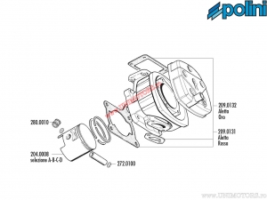 Set garnituri cilindru (2090132) - Cagiva Planet 125 / Raptor 125 - Polini