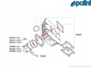 Set guarnizioni cilindro (2090221) - Yamaha Cappy 50 / DT 50 - Polini