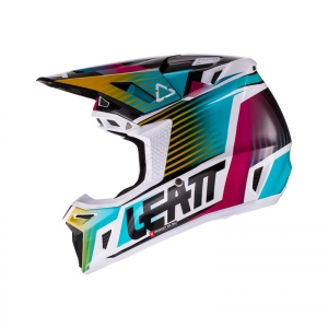 Set helmet / goggles Moto 8.5 V22 Aqua: Size - L