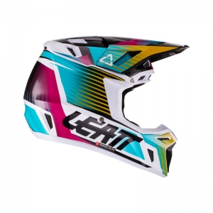 Set helmet / goggles Moto 8.5 V22 Aqua: Size - L