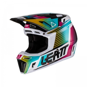 Set helmet / goggles Moto 8.5 V22 Aqua: Size - L