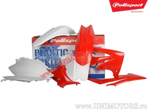 Set plastic (wit / rood) - Honda CRF 250 R ('11-'13) / CRF 450 R ('11-'12) - Polisport