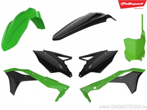 Set plastica verde/nero - Kawasaki KX 450 F ('16-'18) - Polisport