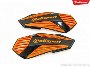 Set plastice de schimb culoare negru portocaliu protectii maini MX Air - Polisport
