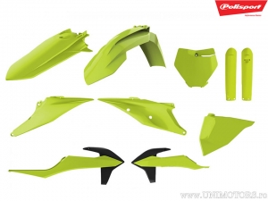Set plastice galbene fluorescent - KTM SX 125 / SX 150 / SX 250 / SX-F 250 ie 4T / SX-F 350 ie 4T ('19) -  Polisport
