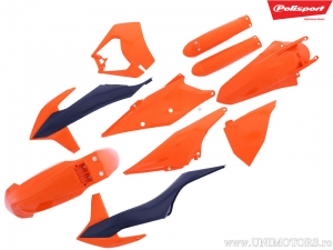 Set plastice portocalii albastre - KTM EXC 150 TPI / EXC-F 350 ie 4T / EXC-F 450 ie / EXC-F 500 ie Sixdays ('20-'22) - Polisport