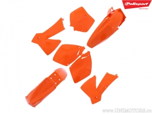 Set plastice portocalii - KTM SX 125 / SX 250 / SX 380 / SX 400 Racing / SX 520 Racing ('01-'02) - Polisport